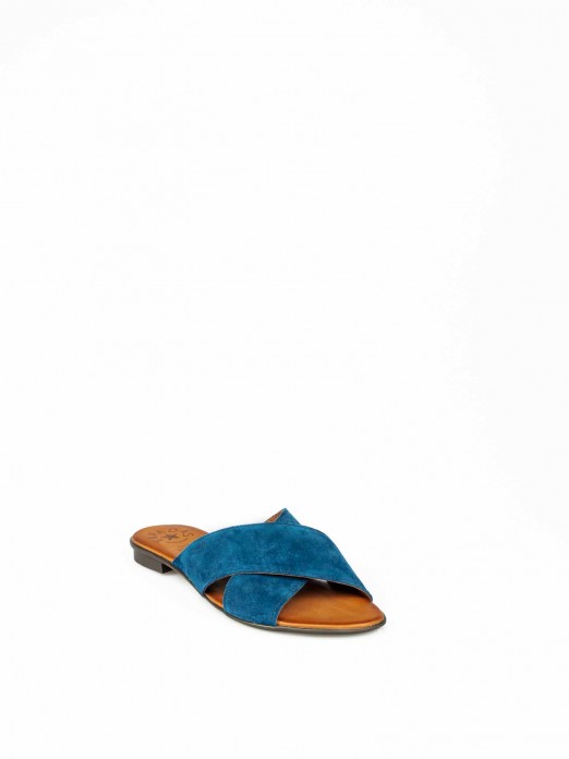 Crossed Suede Slipper