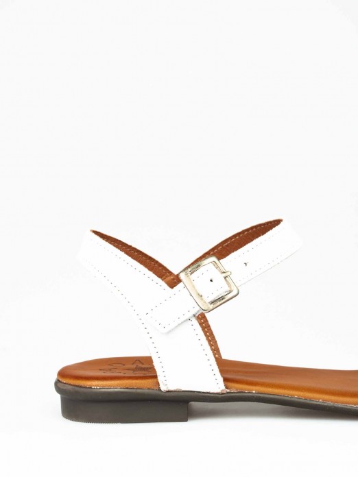 Leather Flat Sandal