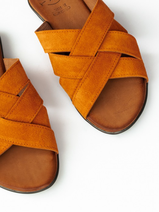 Crossed Suede Slipper