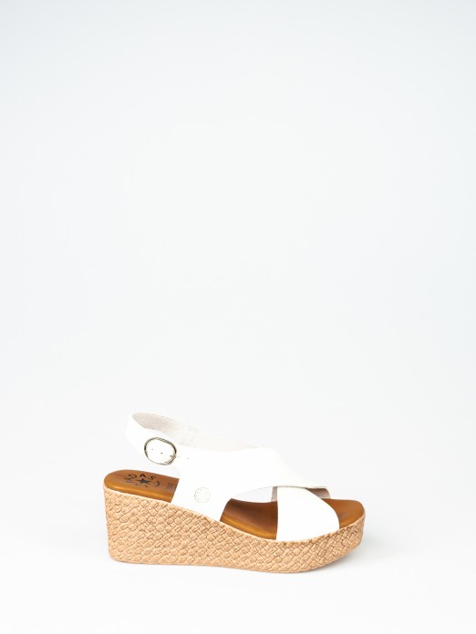 Leather Wedge Sandals