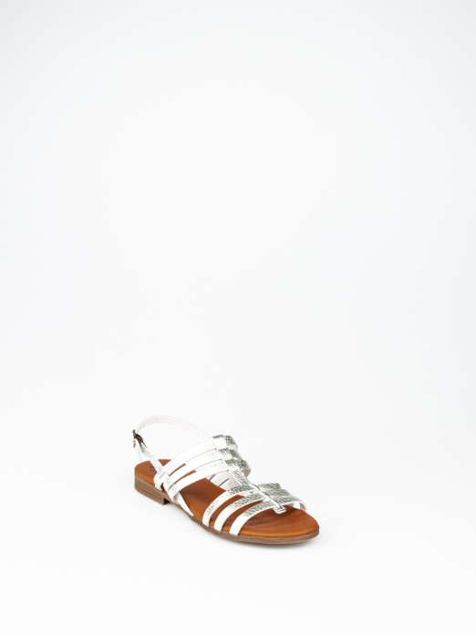 Leather Sandals with Multiple Straps