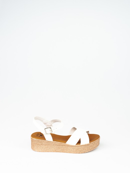 Leather Wedge Sandal