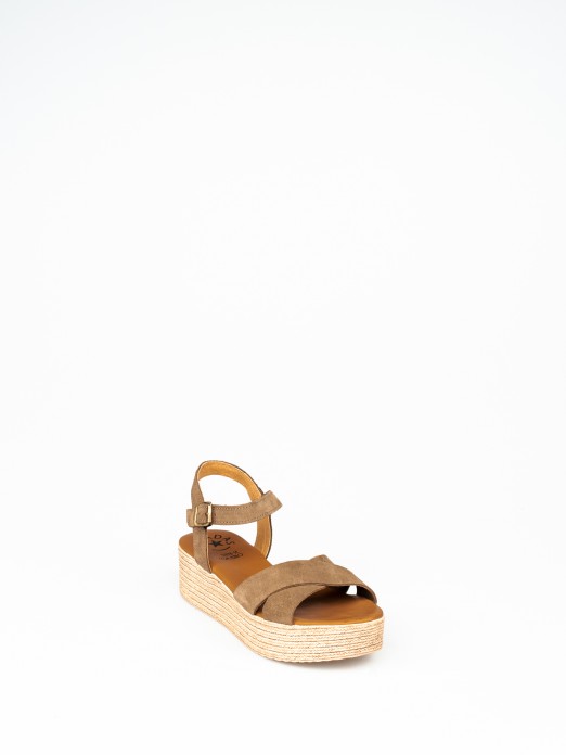 Suede Wedge Sandal