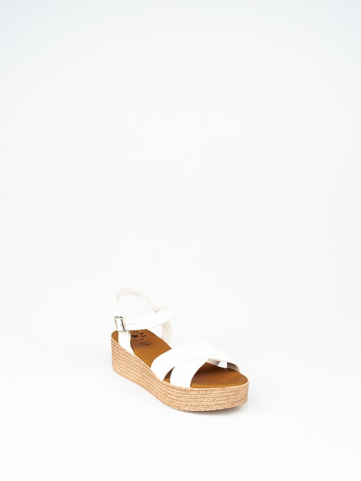 Leather Wedge Sandal