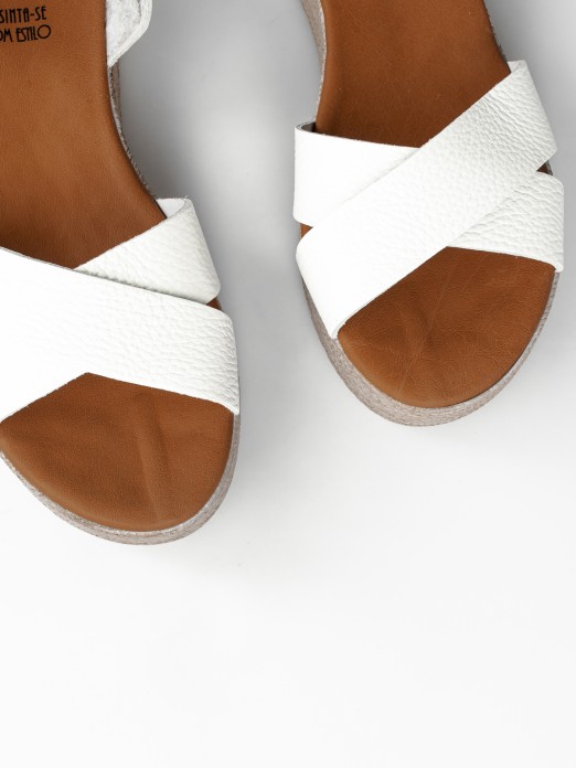 Leather Wedge Sandal