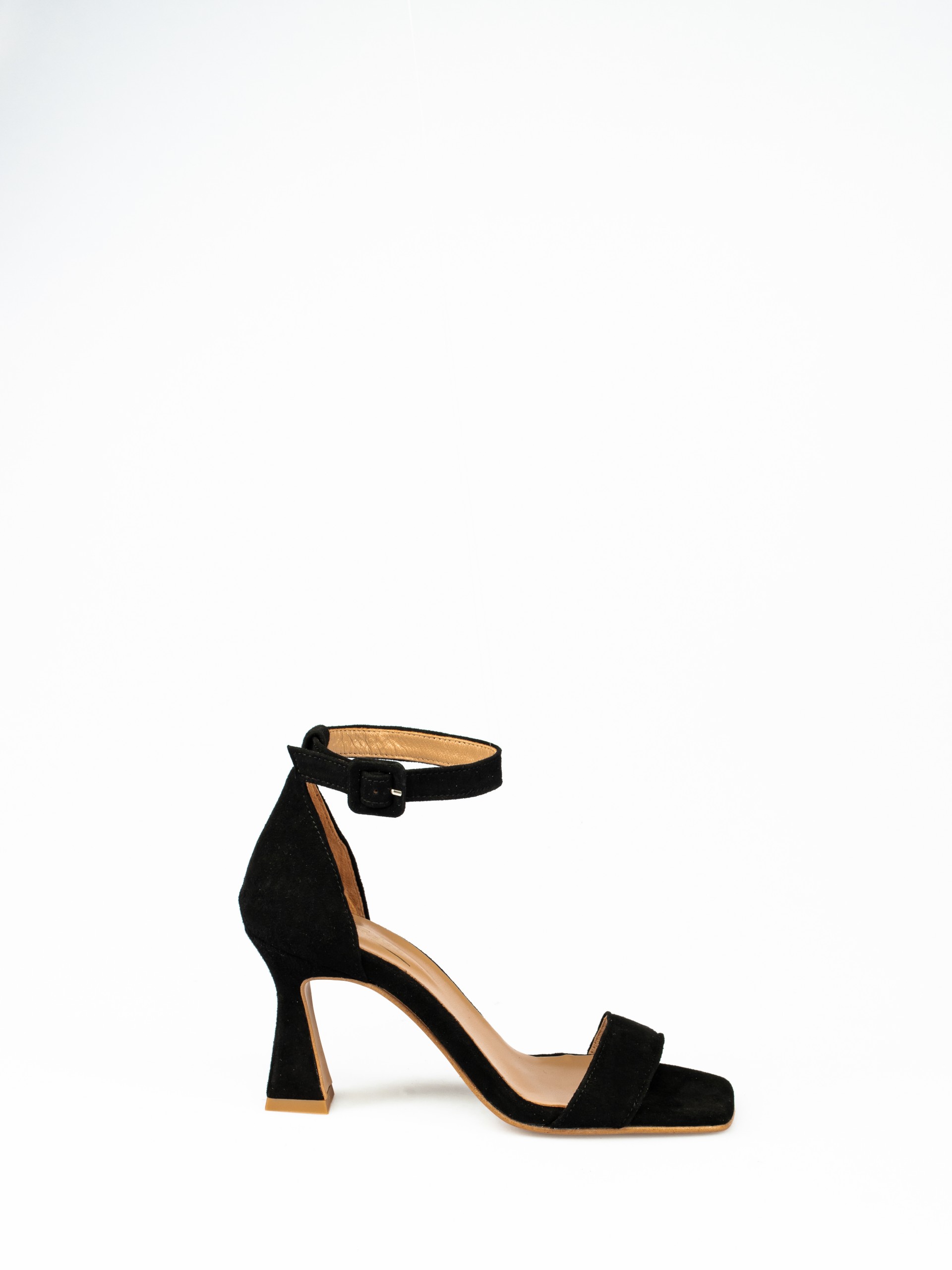 Suede Strap Heel Sandal