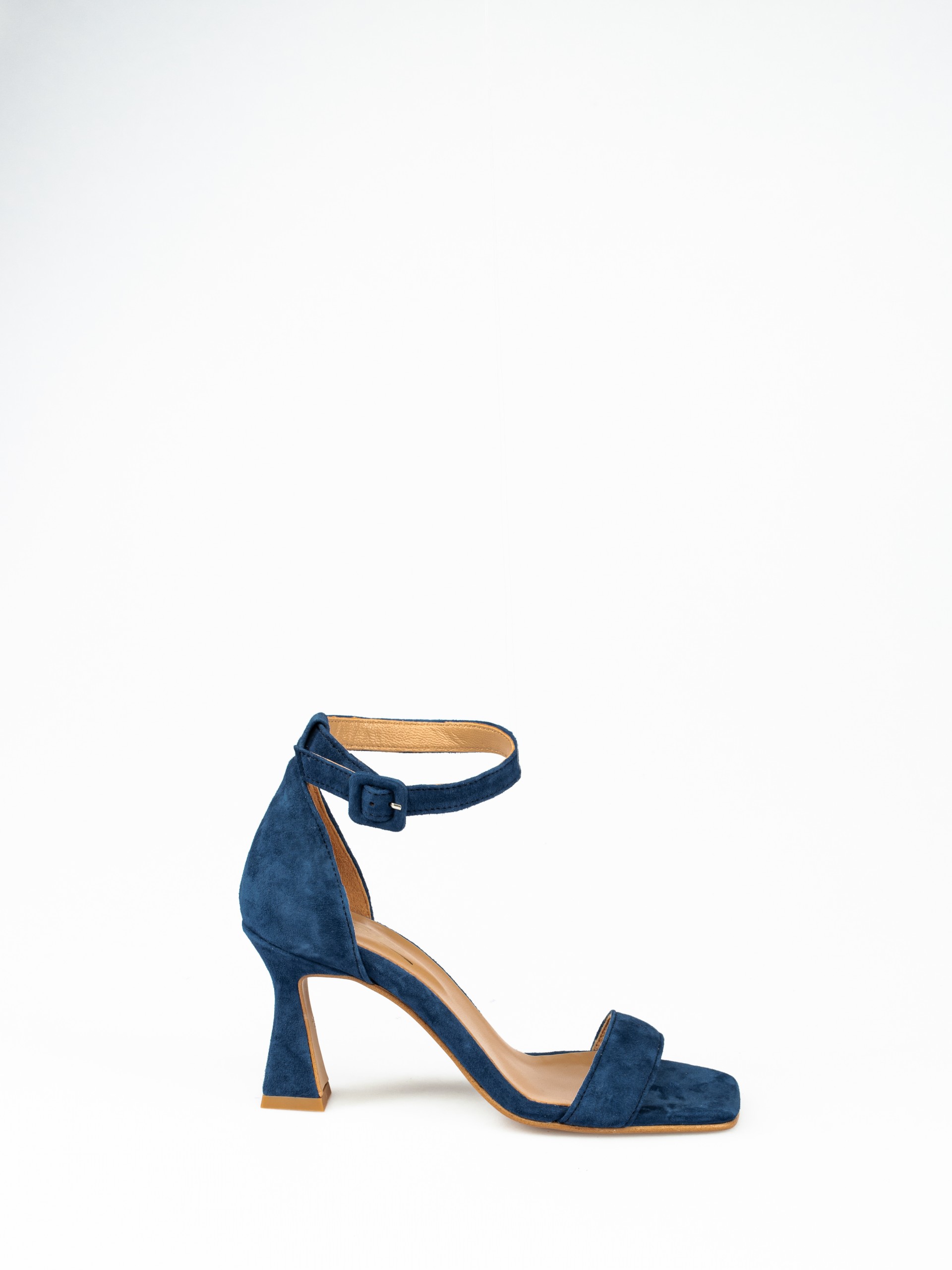 Suede Strap Heel Sandal