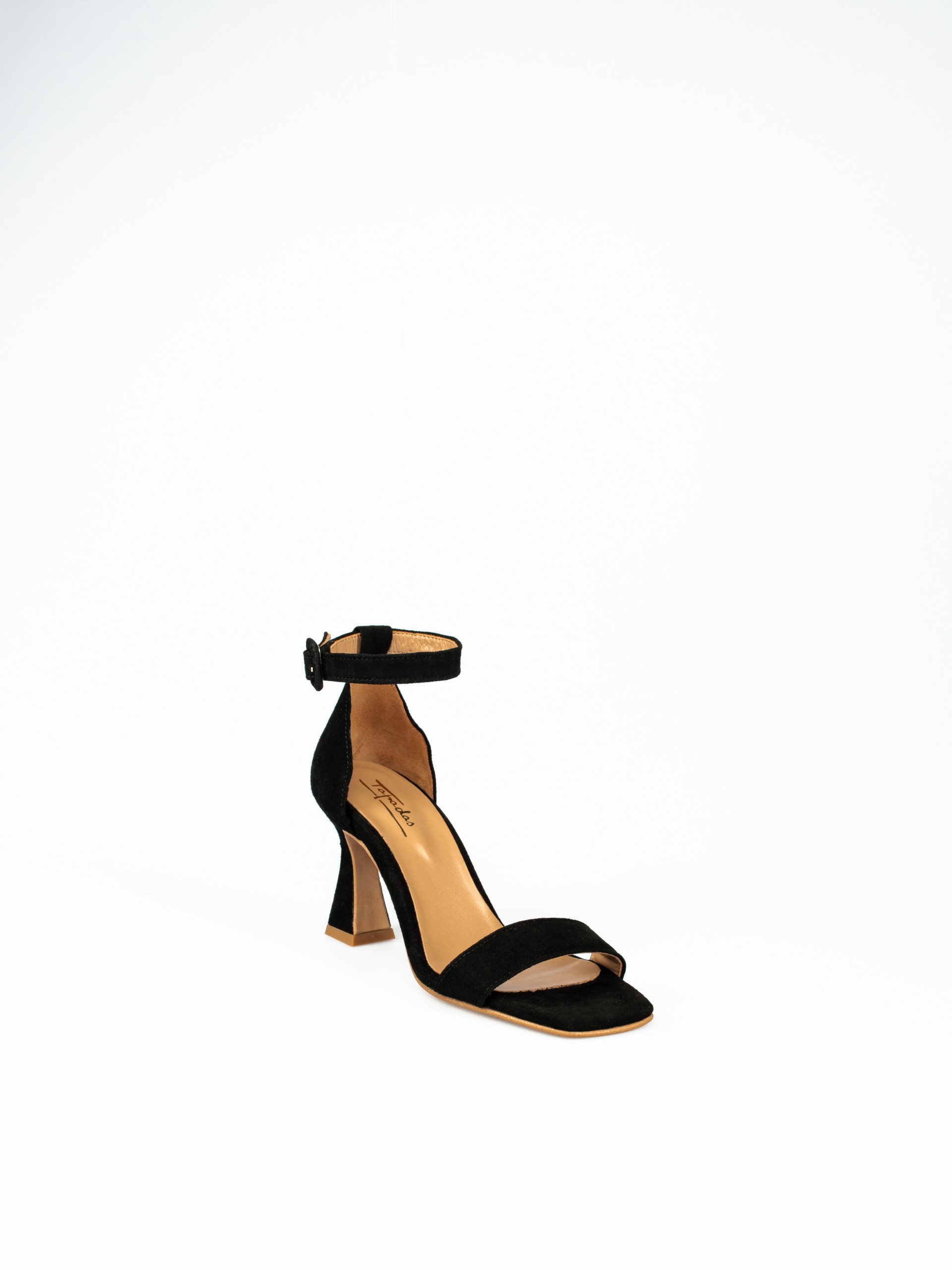 Suede Strap Heel Sandal