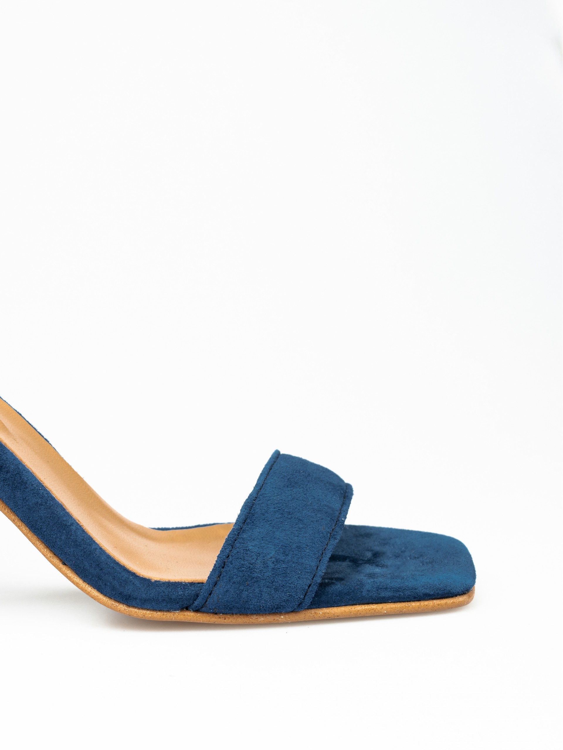 Suede Strap Heel Sandal
