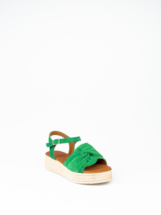 Wedge Sandal with Bow