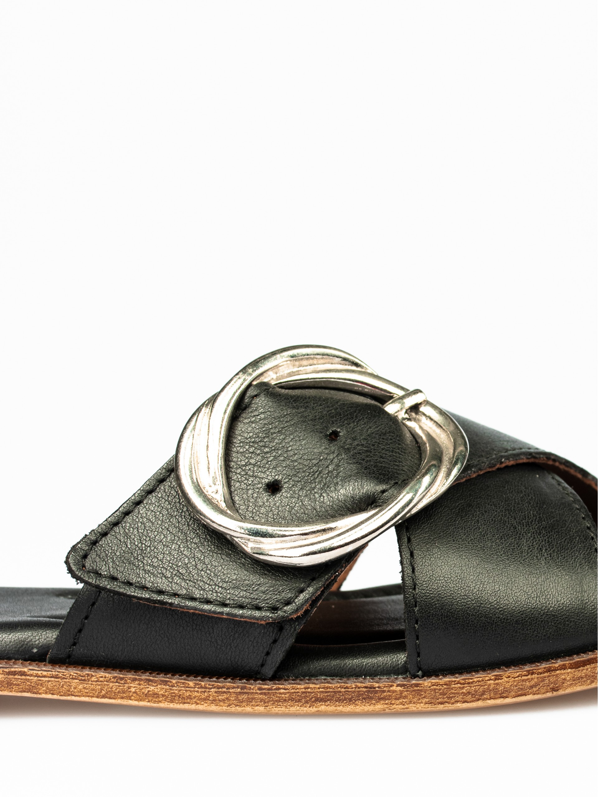 Crossed Leather Slipper