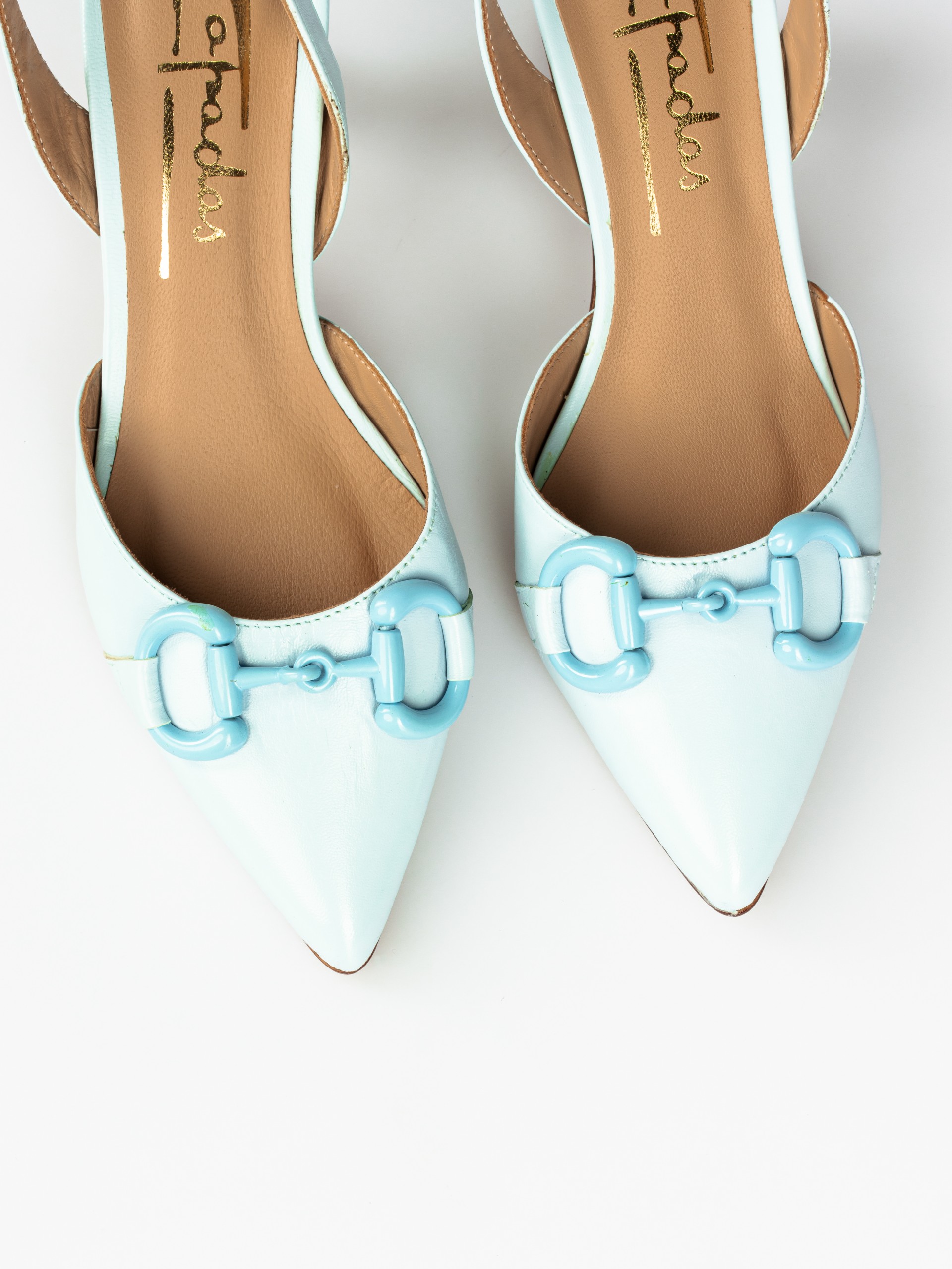 Leather Mules with Application