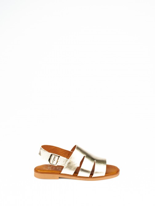 Laminated Leather Sandal with Openings