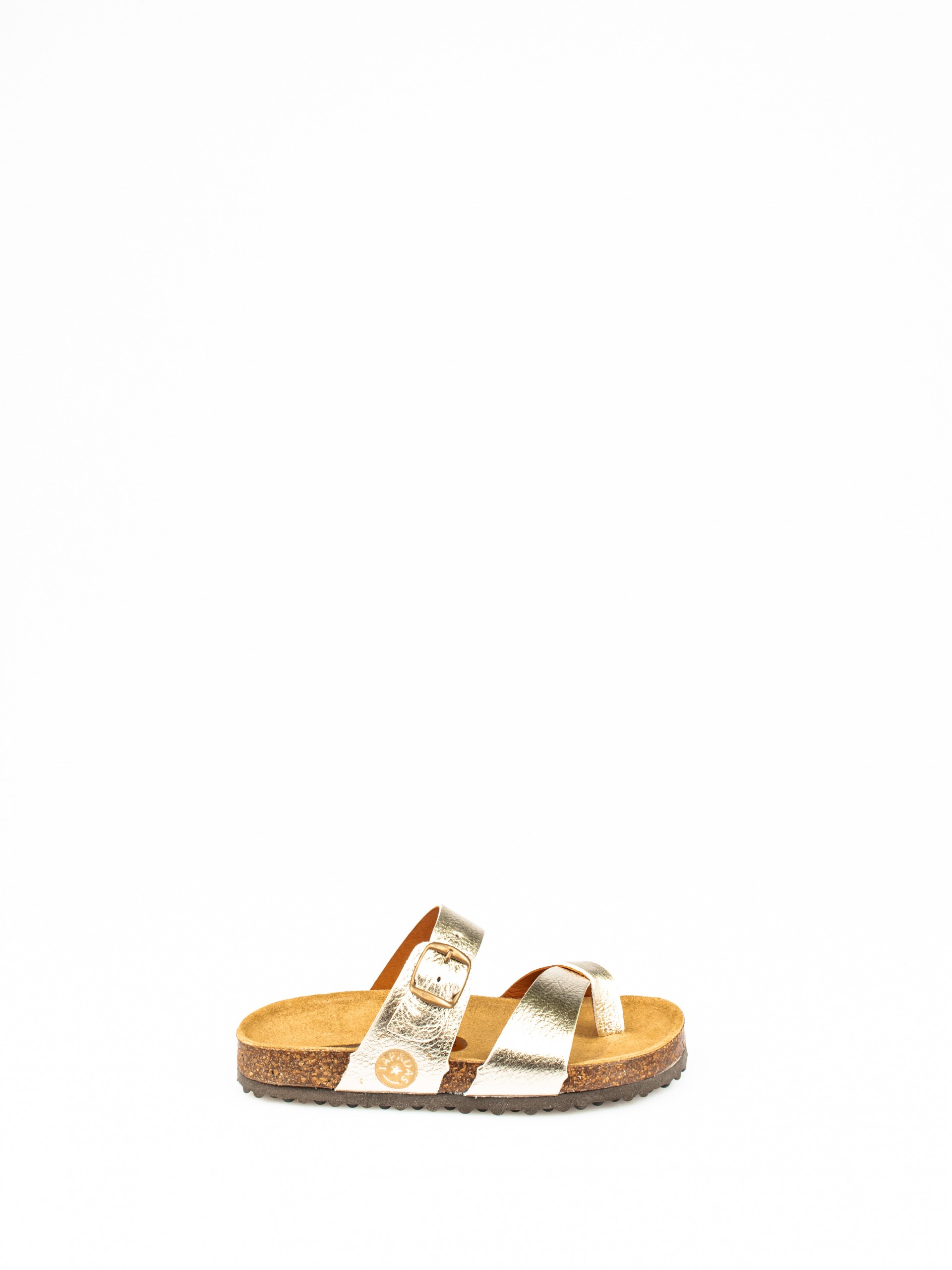 Chinela Bio em Pele Gravada com Presilha