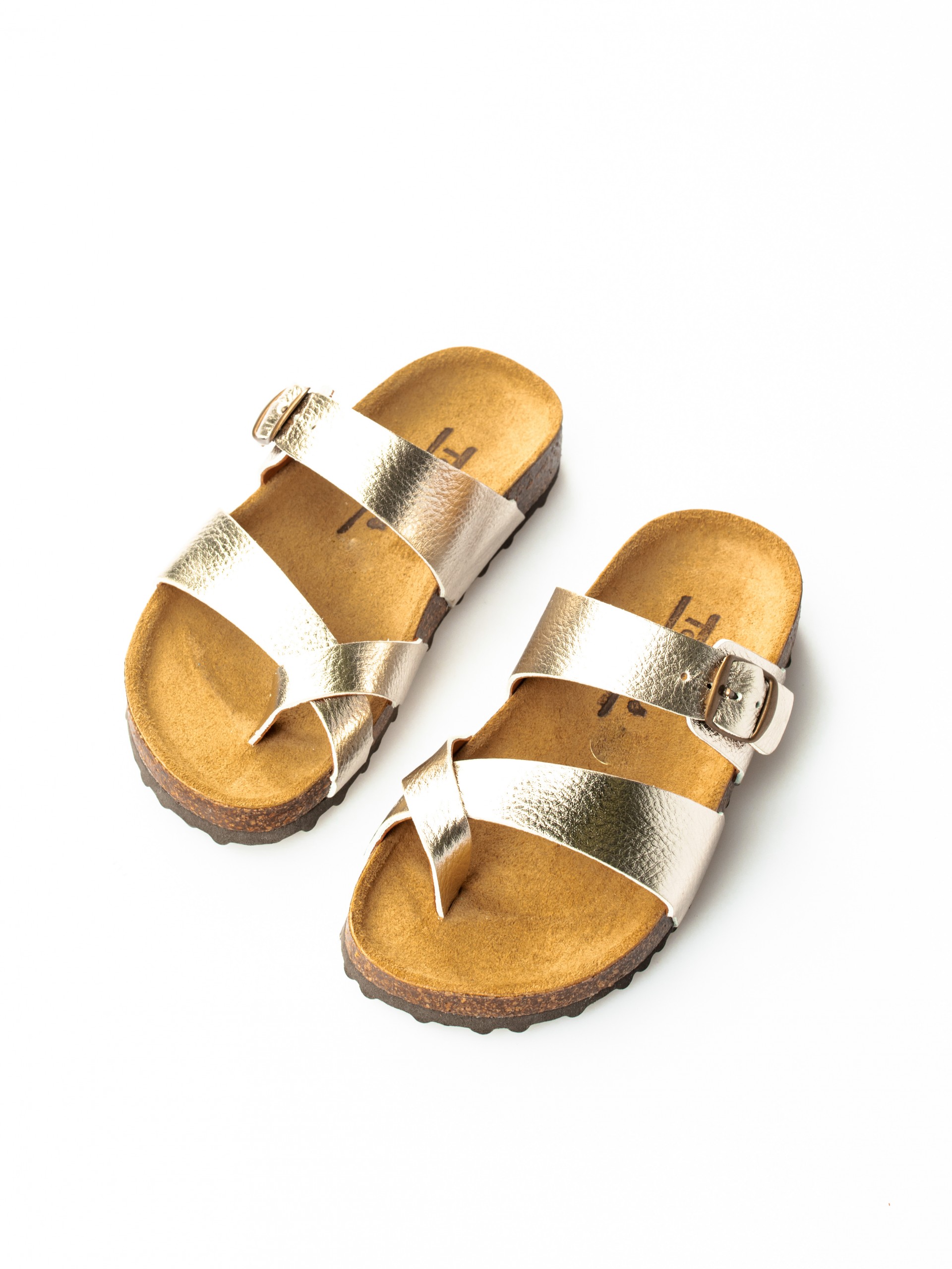 Chinela Bio em Pele Gravada com Presilha