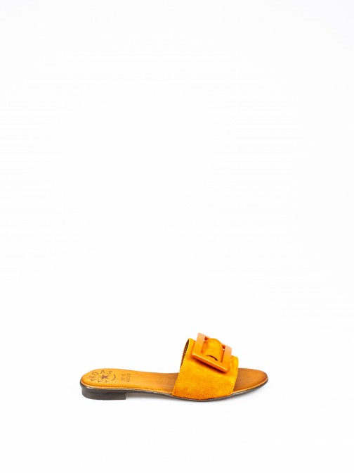 Buckle Suede Slipper