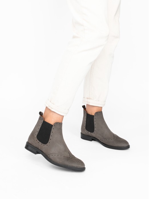 Nobuck Chelsea Ankle Boots