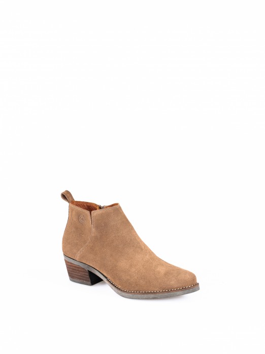 Suede Texan Ankle Boots