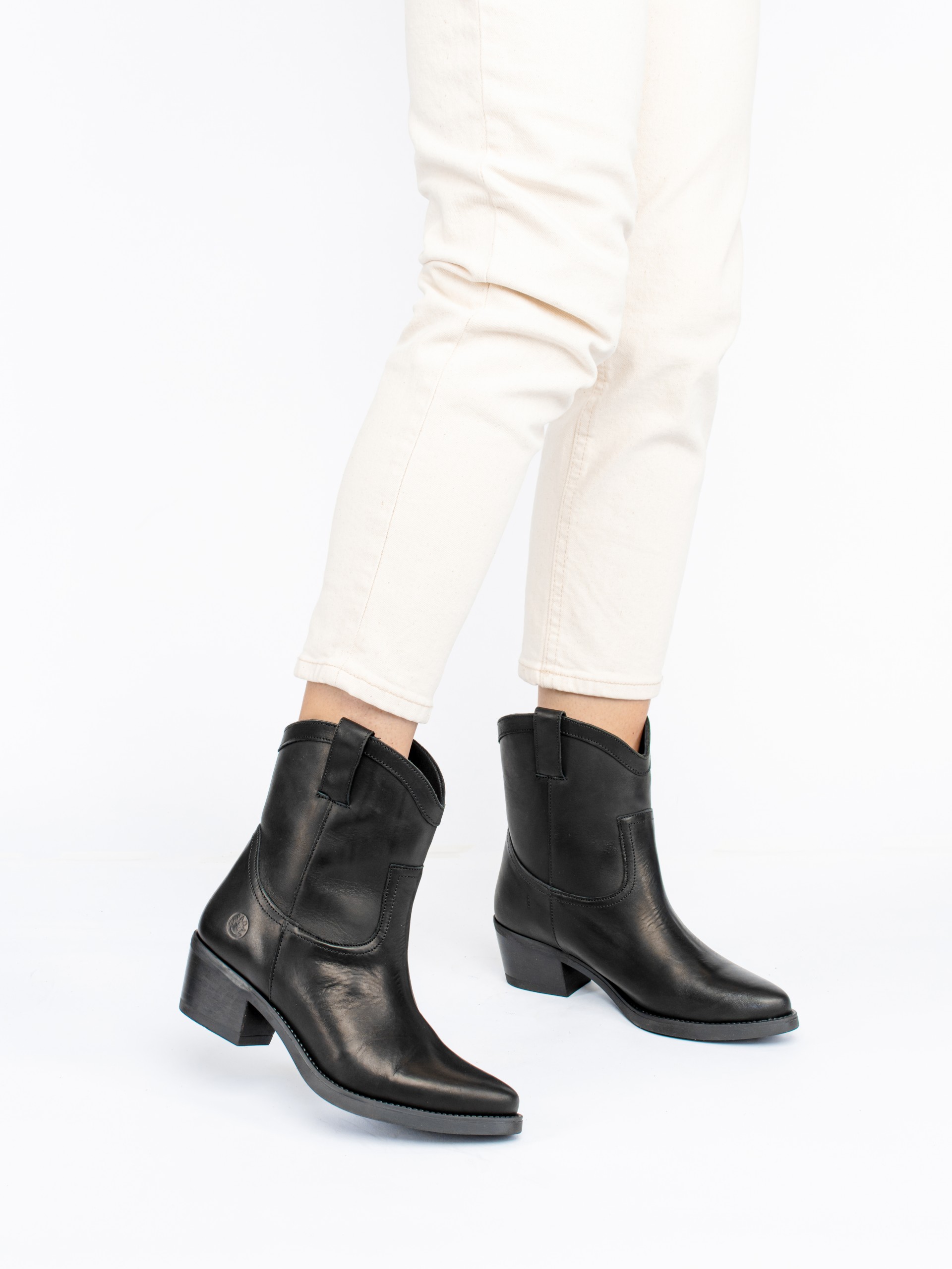 Cowboy Leather Ankle Boots