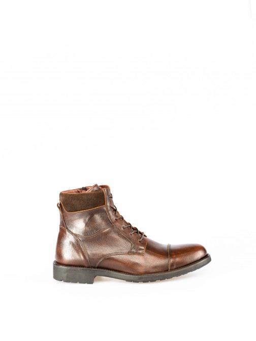 Classic Lace up Ankle Boots in Leather