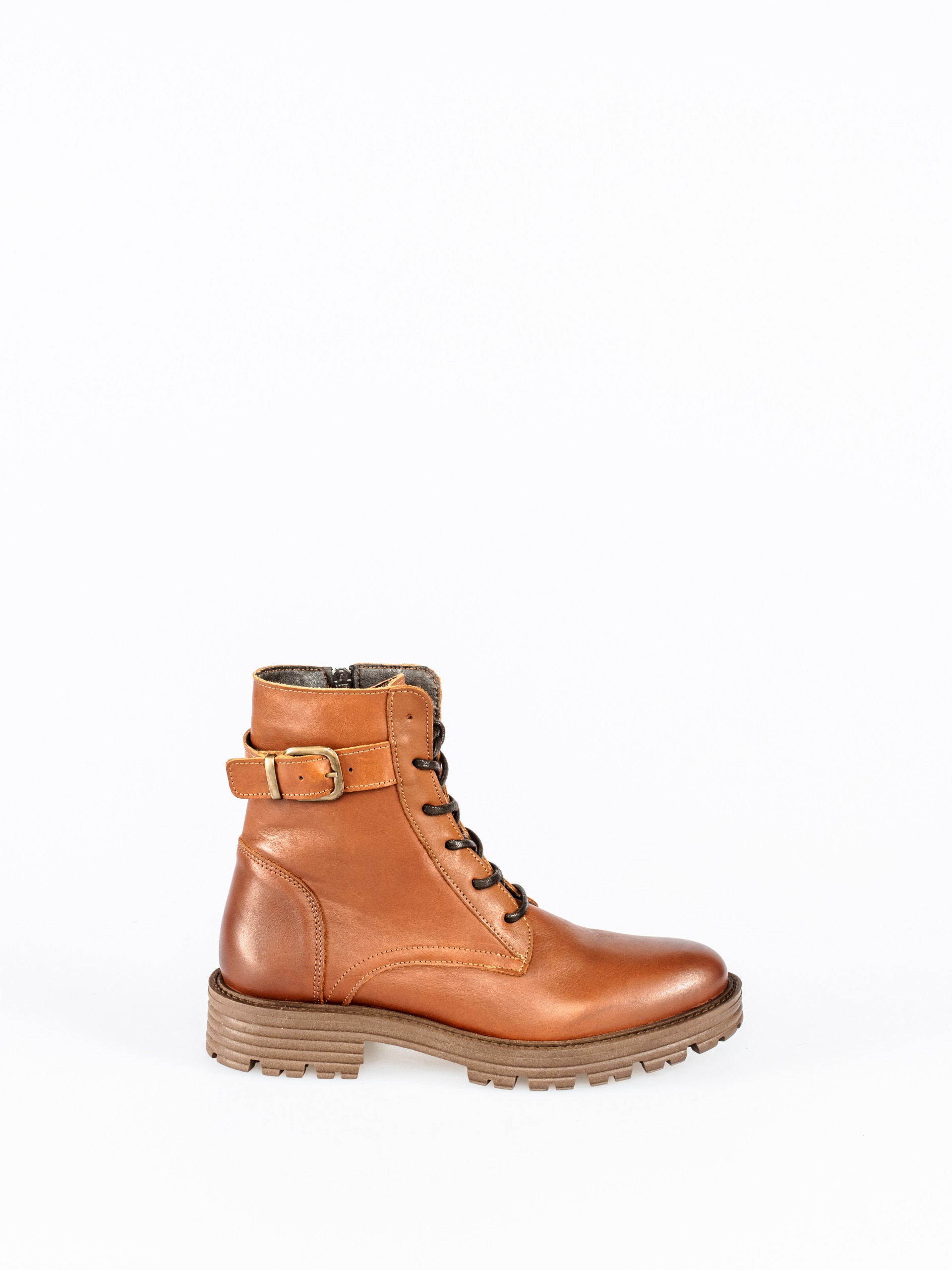 Militar style Ankle-Boots with Buckle Detail