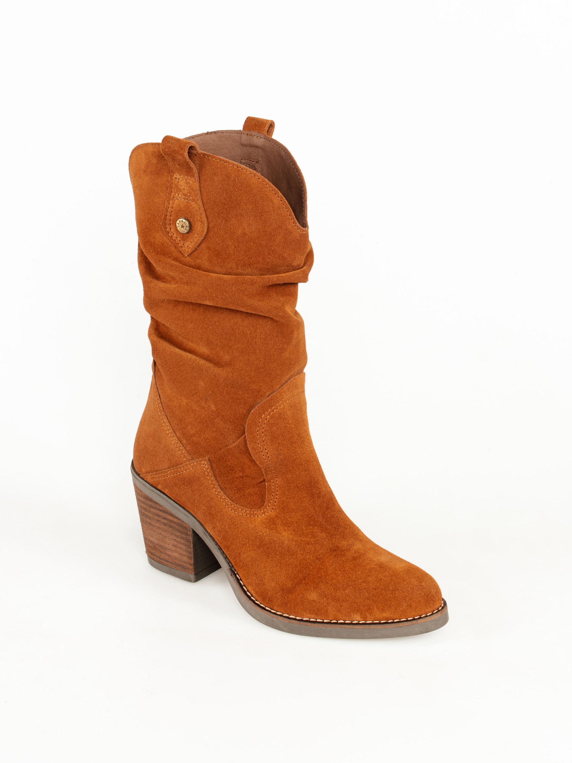 Folded Texan Boot in Suede