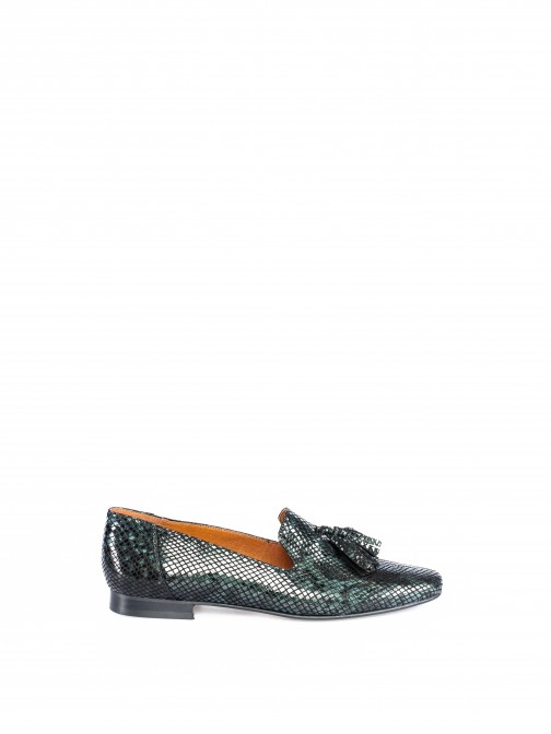 Serpent Leather Loafers