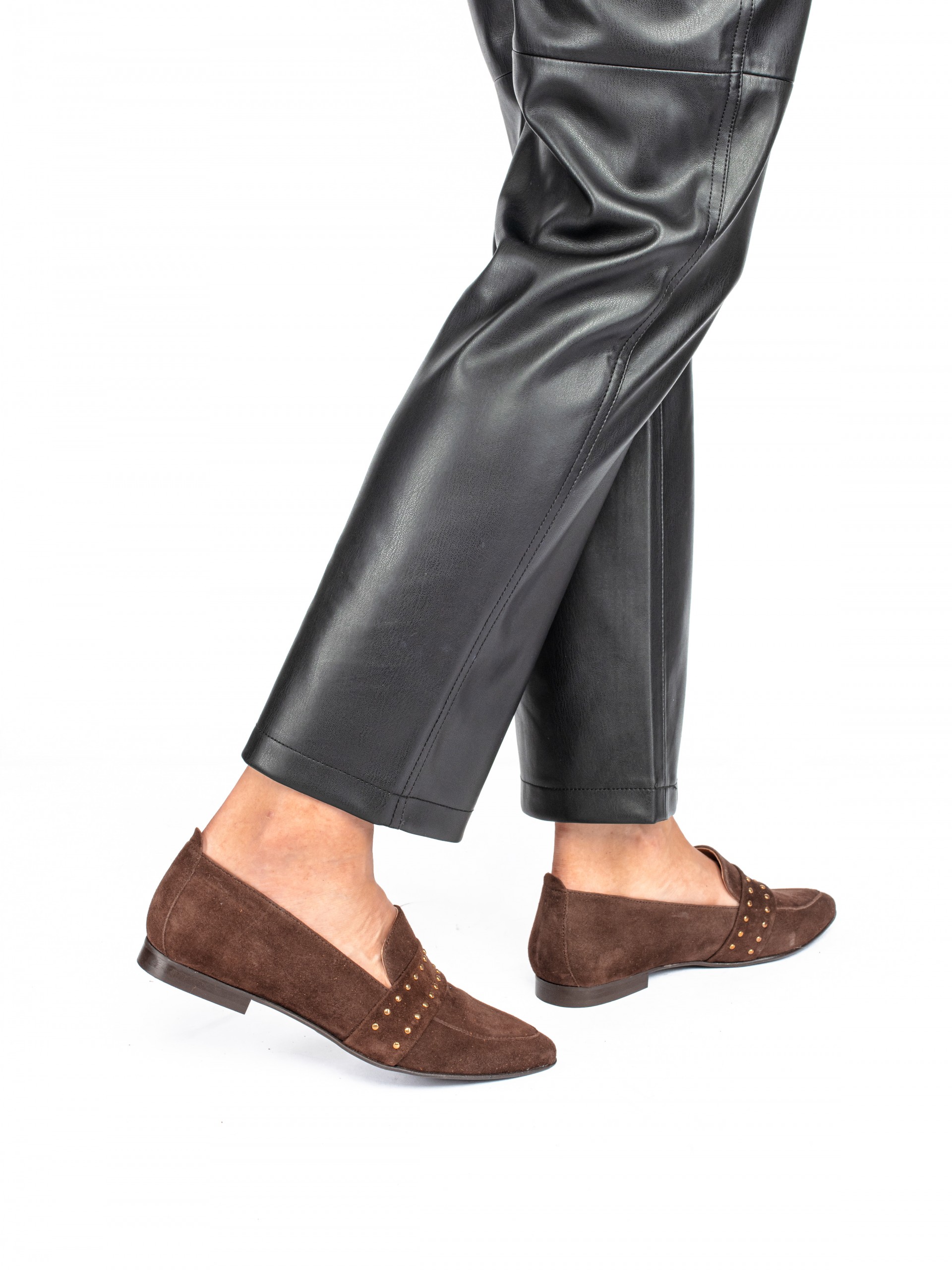 Suede Loafers with applications