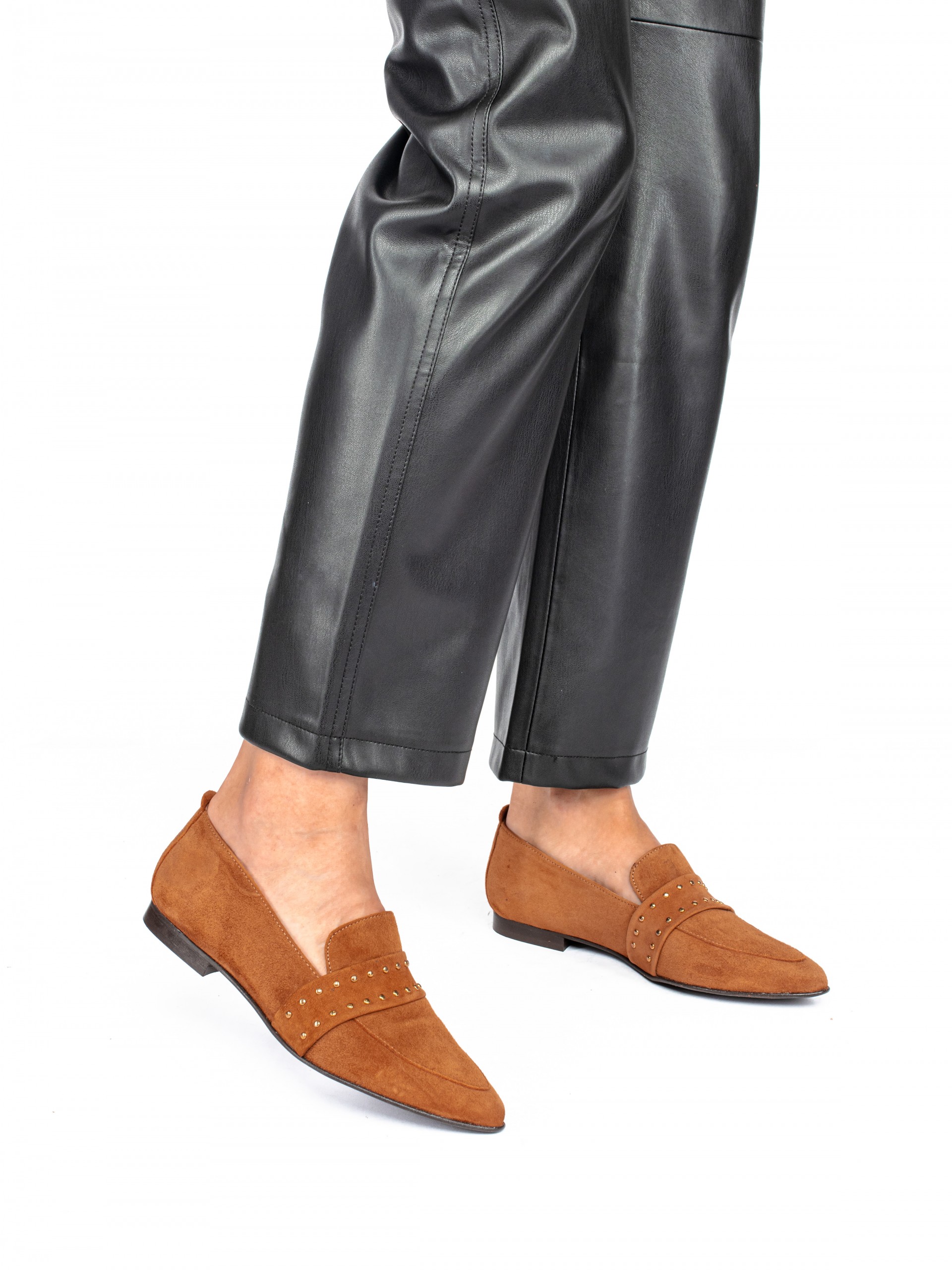 Suede Loafers with applications