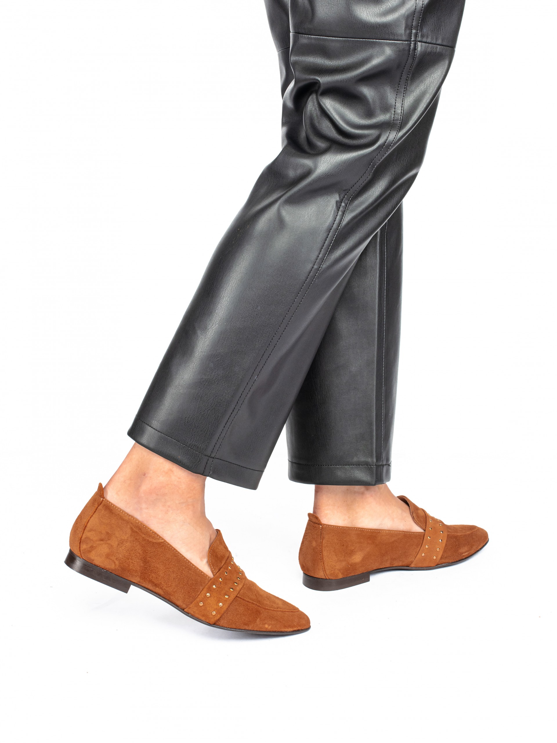 Suede Loafers with applications