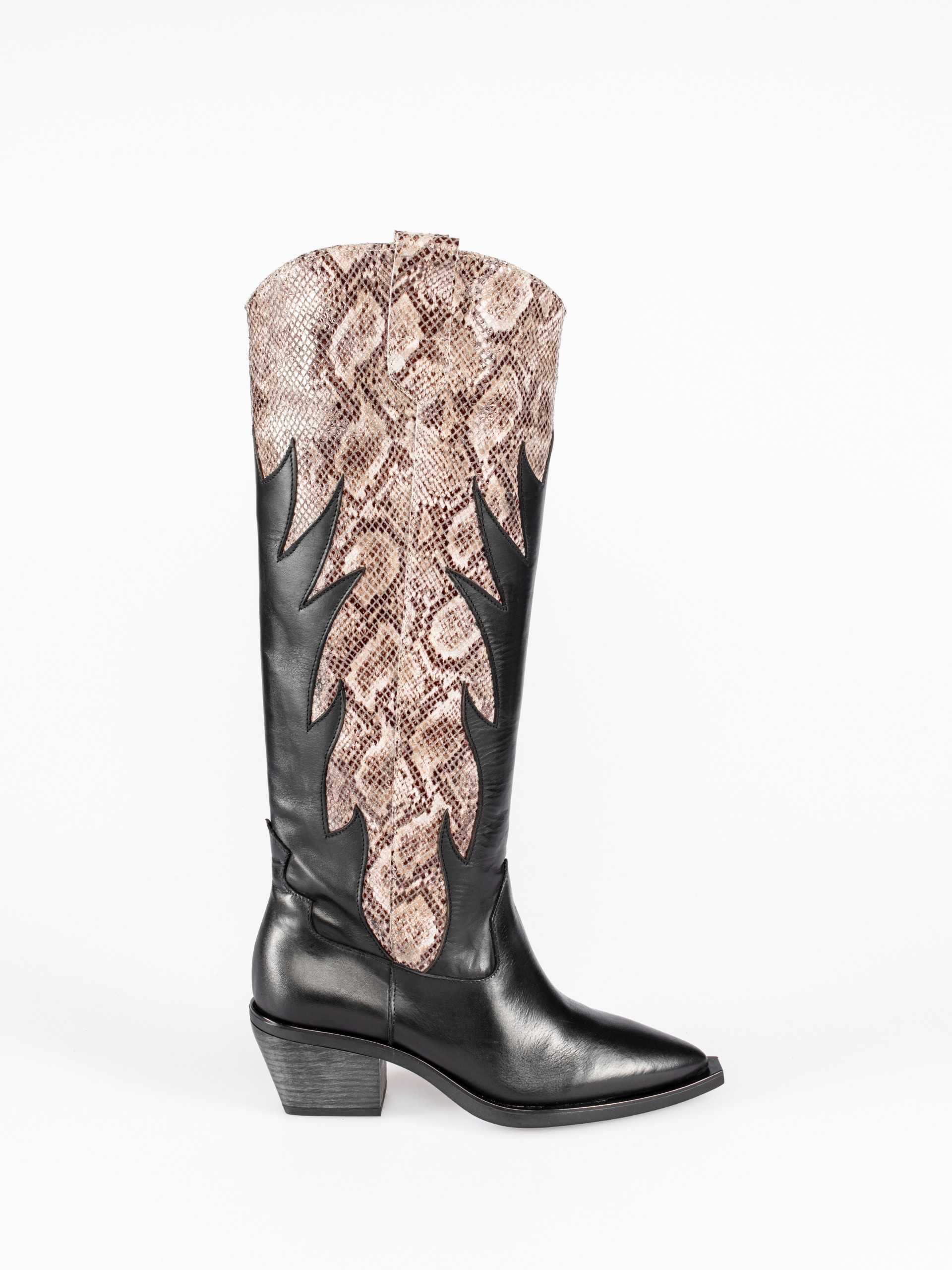 High Leather Western Boot