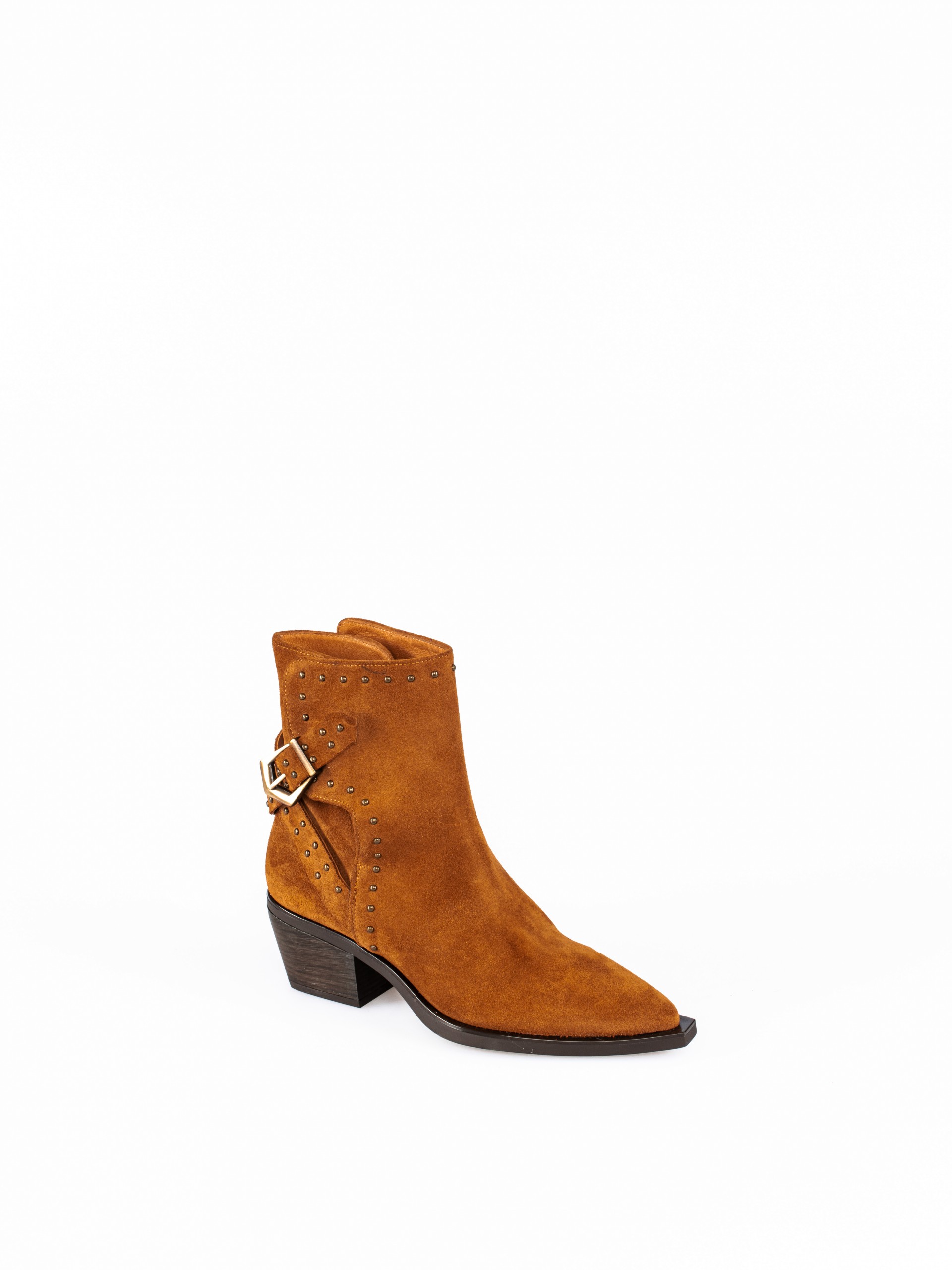 Texan Suede Ankle Boots with Applications