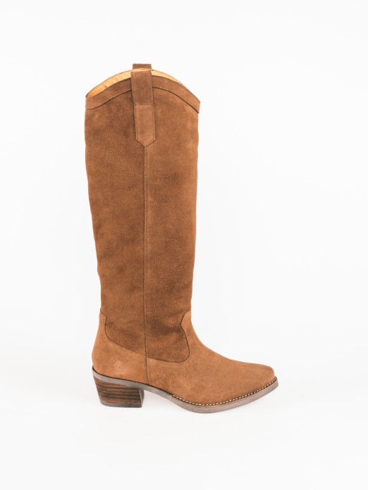 Knee-High Suede Texan Boots