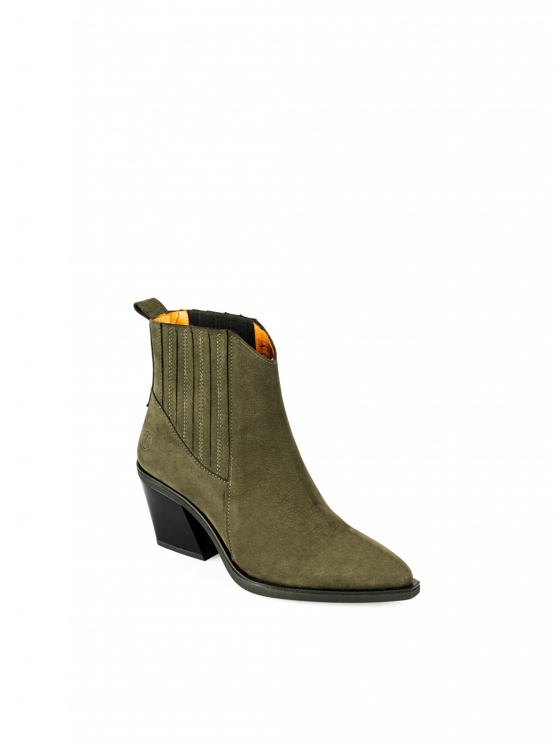 Tall Nobuk Ankle-Boots with Elastics