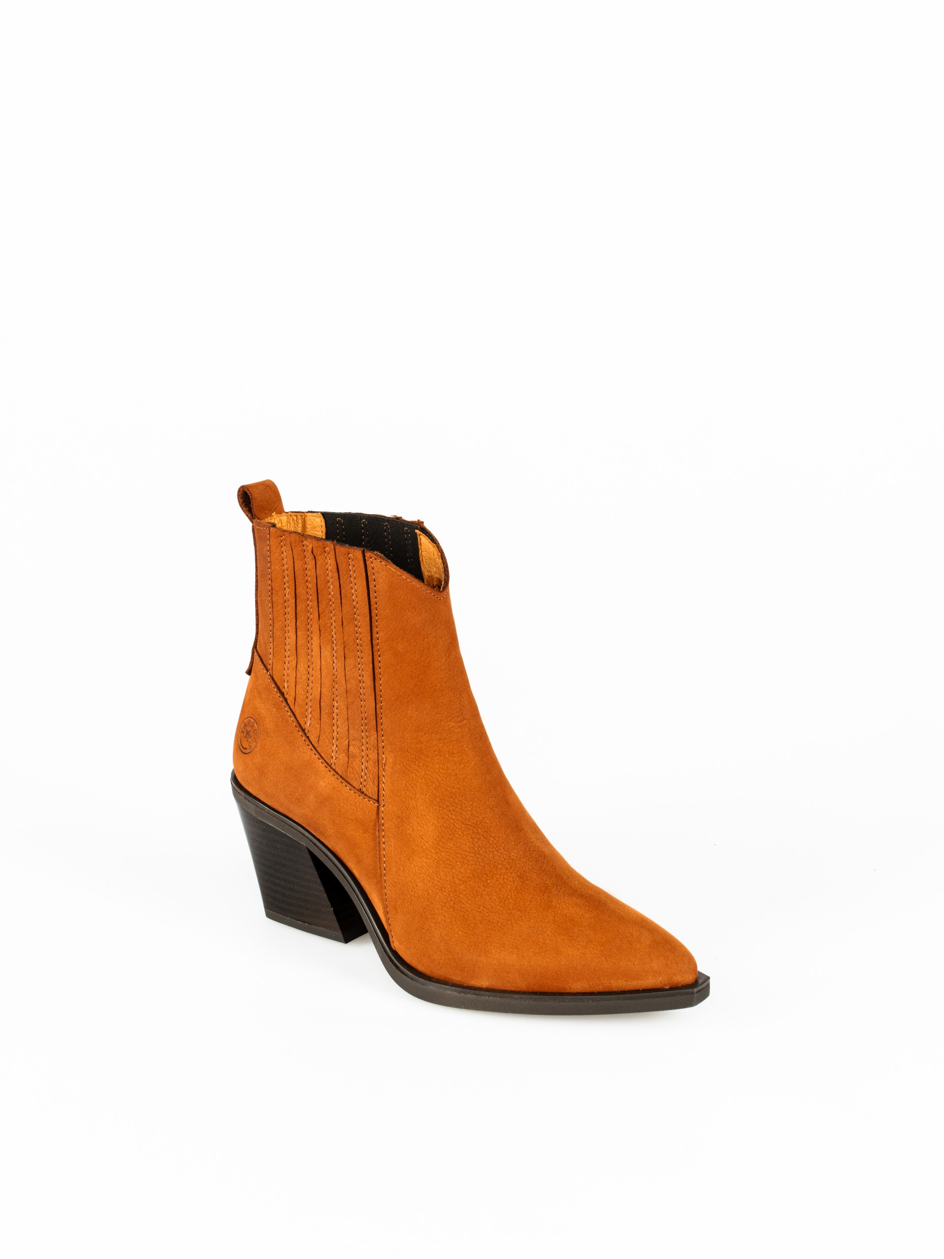 Tall Nobuk Ankle-Boots with Elastics
