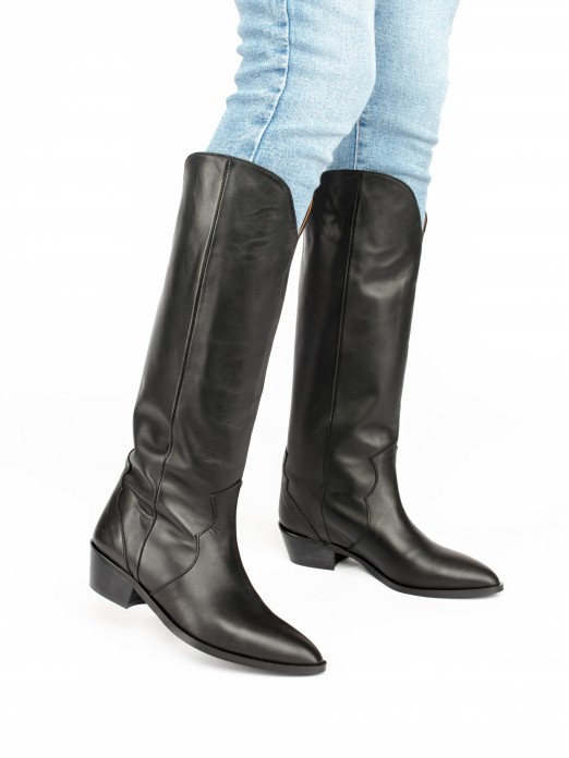 Knee-High Leather Boots