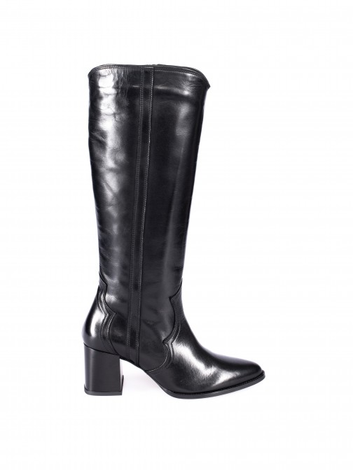 Knee-High Leather Boots