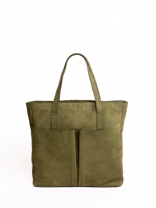 Nobuck Leather Shoulder Bag