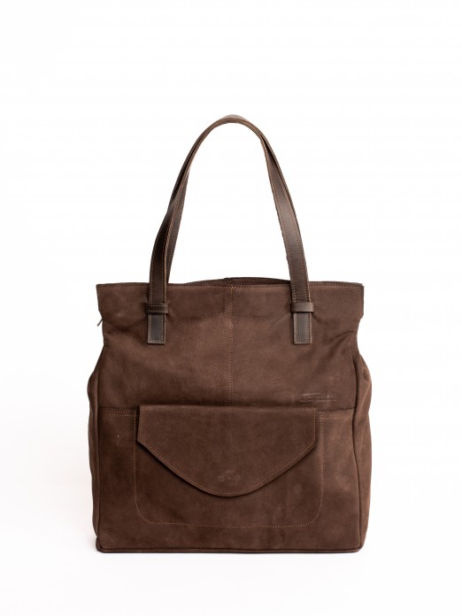 Nubuck Leather Shoulder Bag