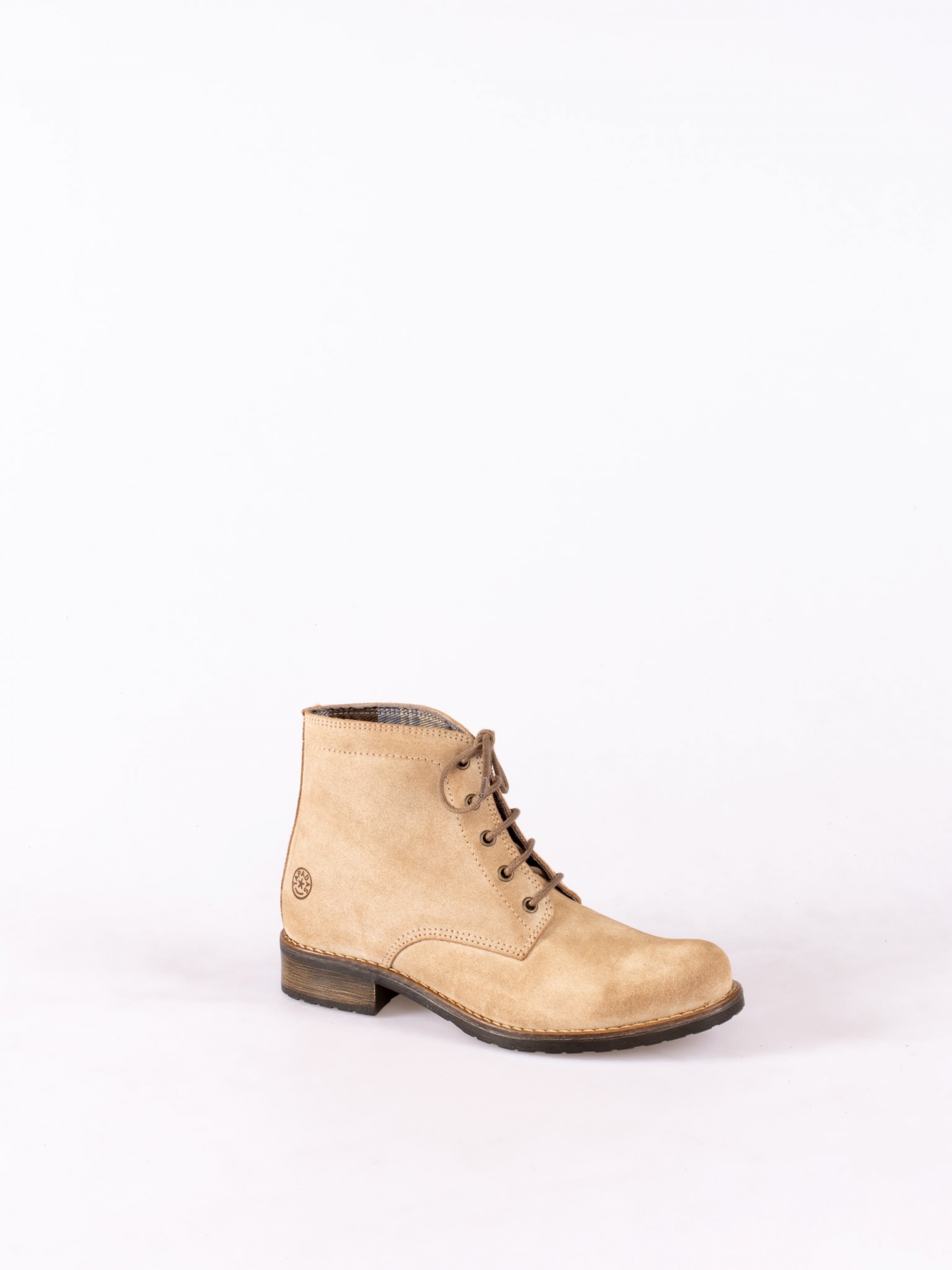 Suede Ankle Boots with Fabric