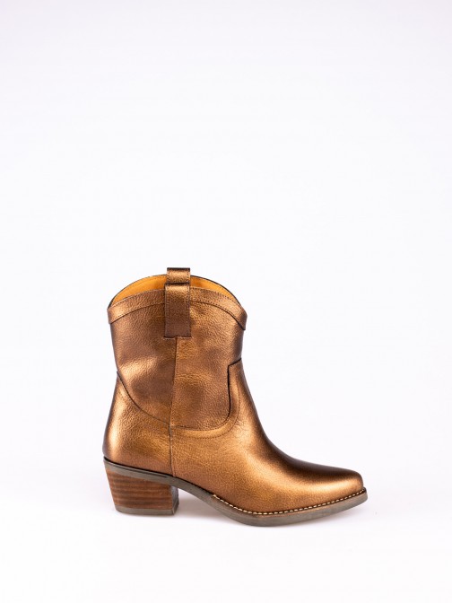 Metallic Leather Cowboy Boots