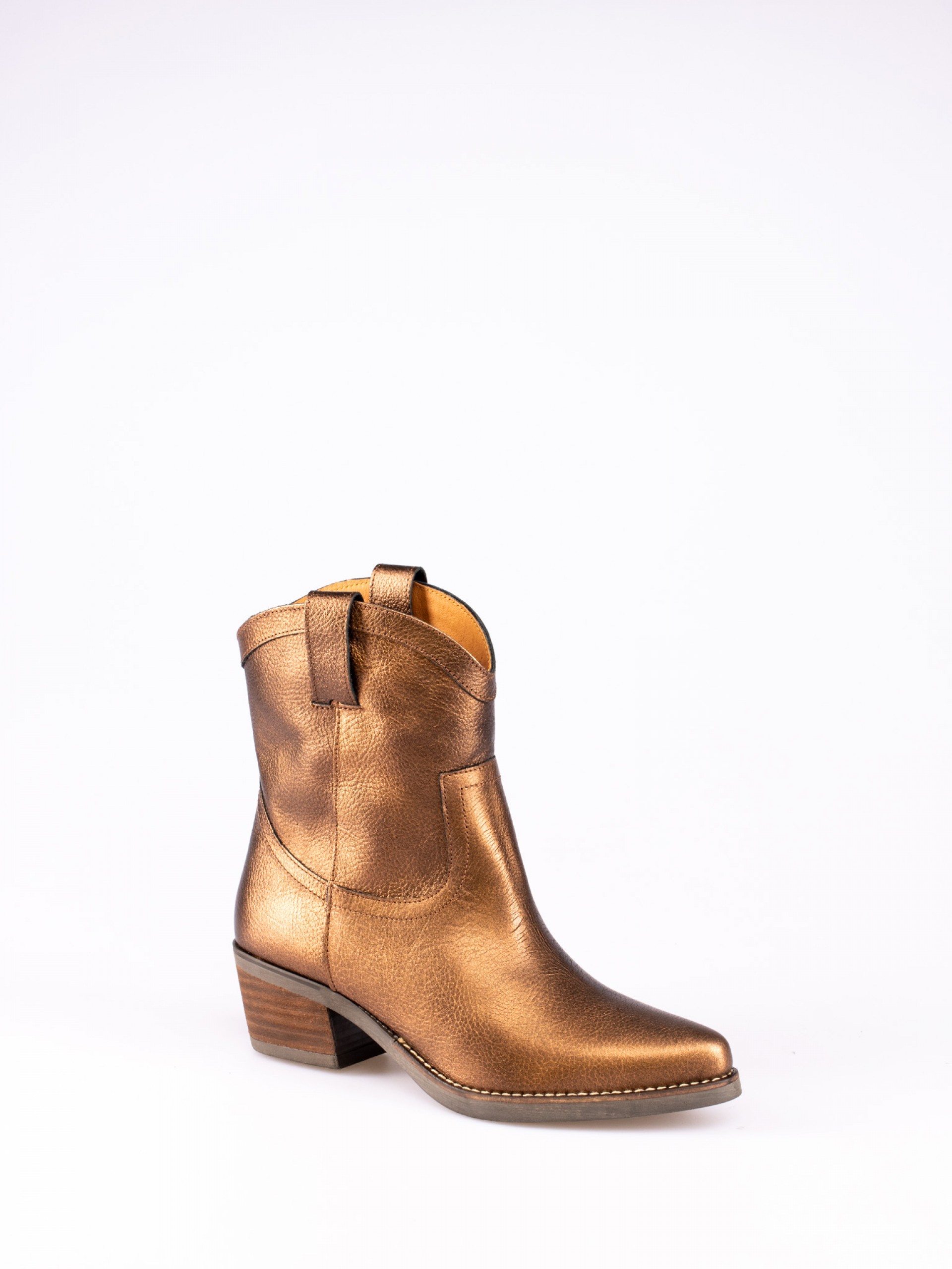 Metallic Leather Cowboy Boots