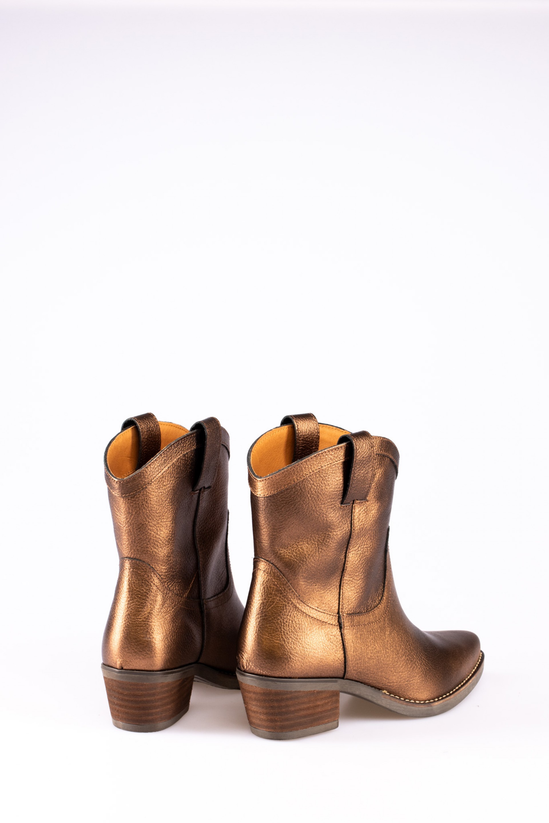 Metallic Leather Cowboy Boots