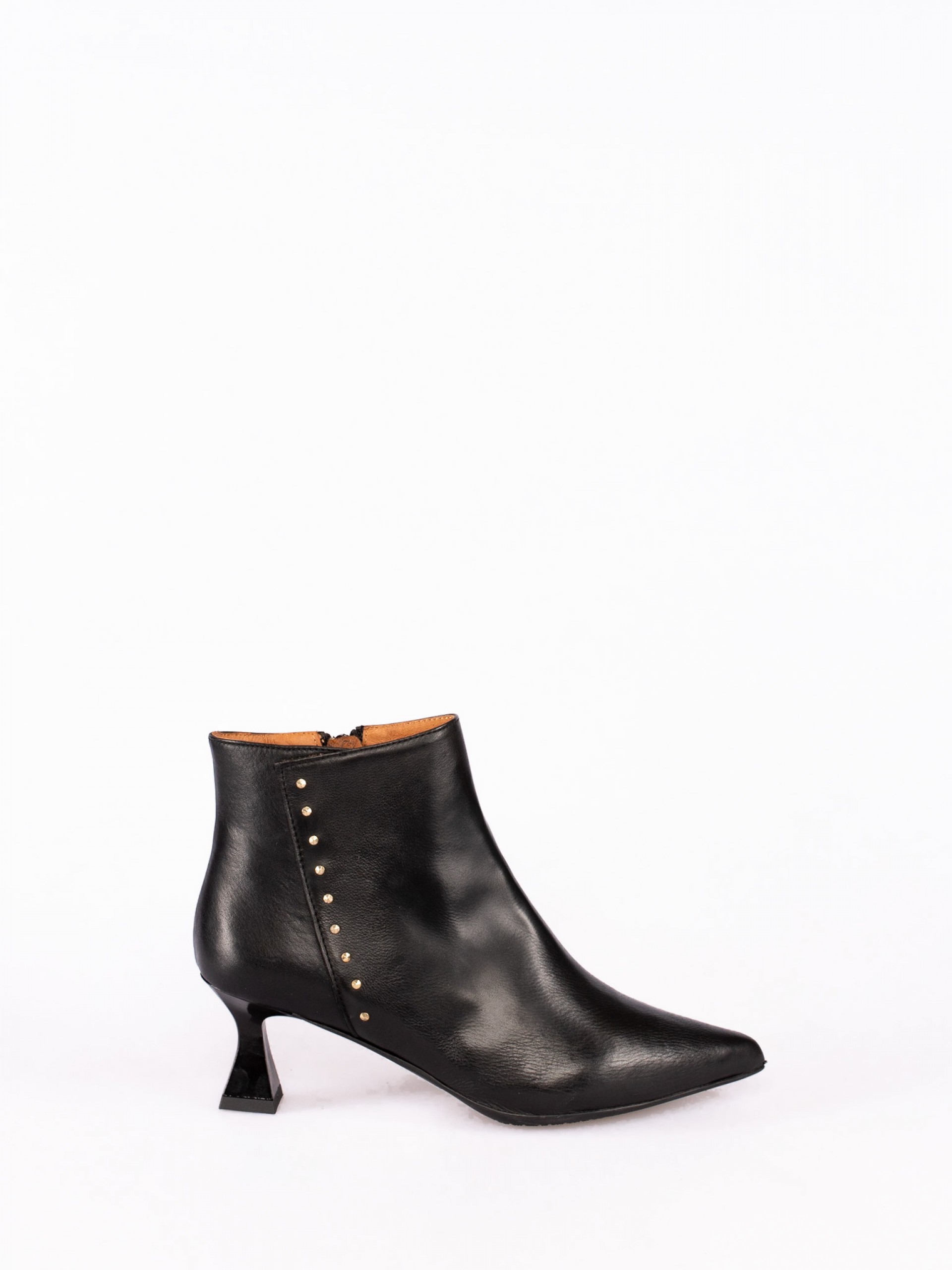 Leather High-heel Ankle Boots