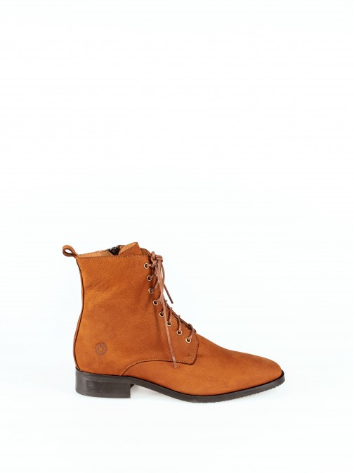 Nobuck Lace-up Ankle Boots