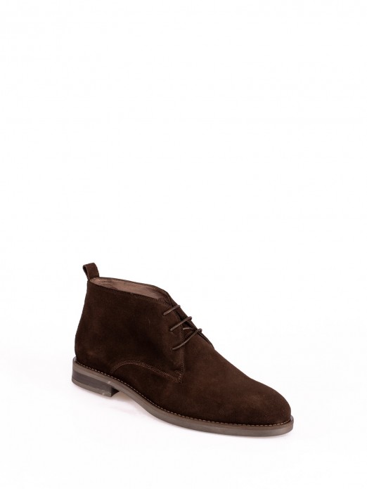 Lace-up Suede Boots