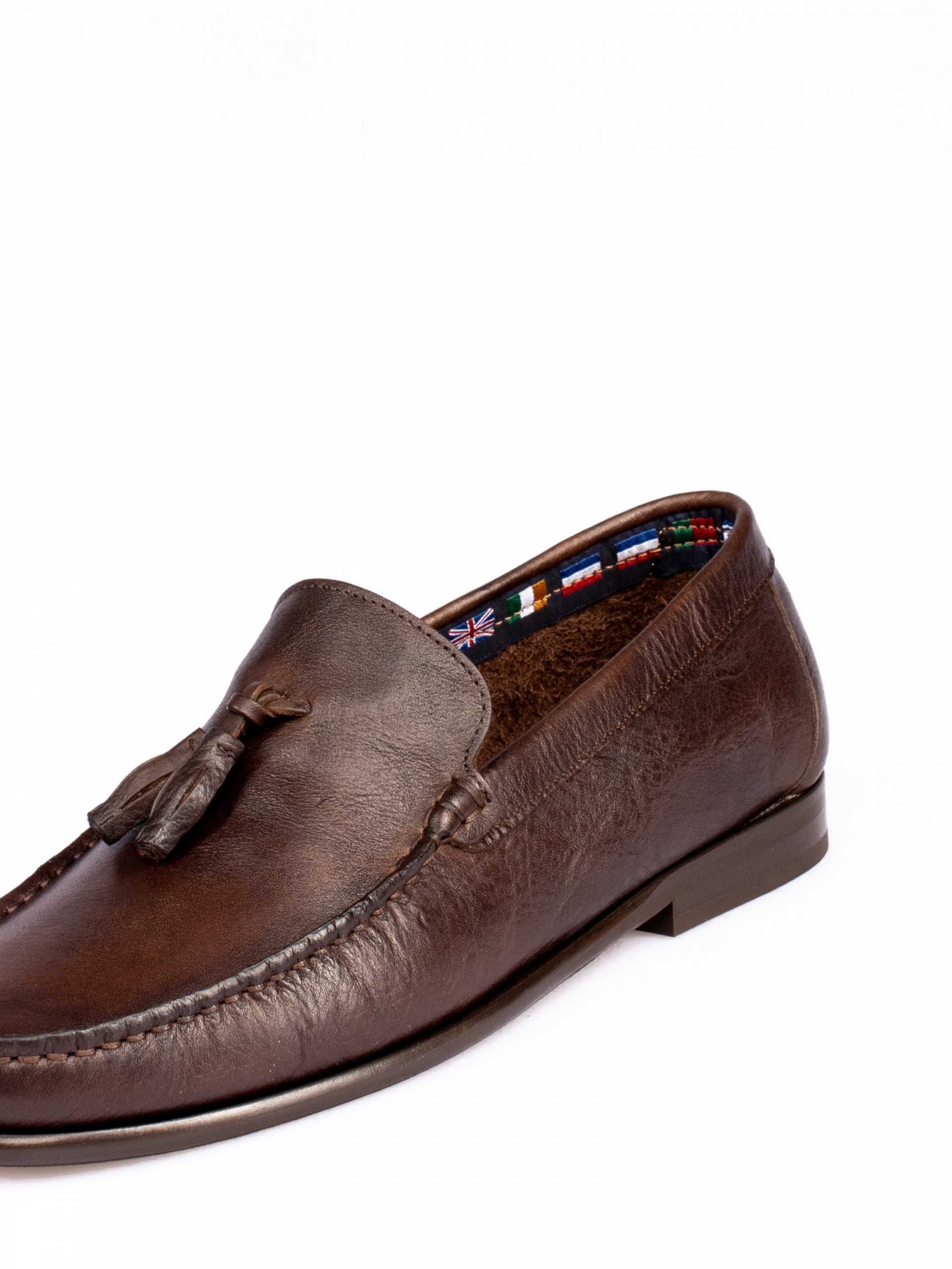 Sapato  Mocassim com Berloque em Pele