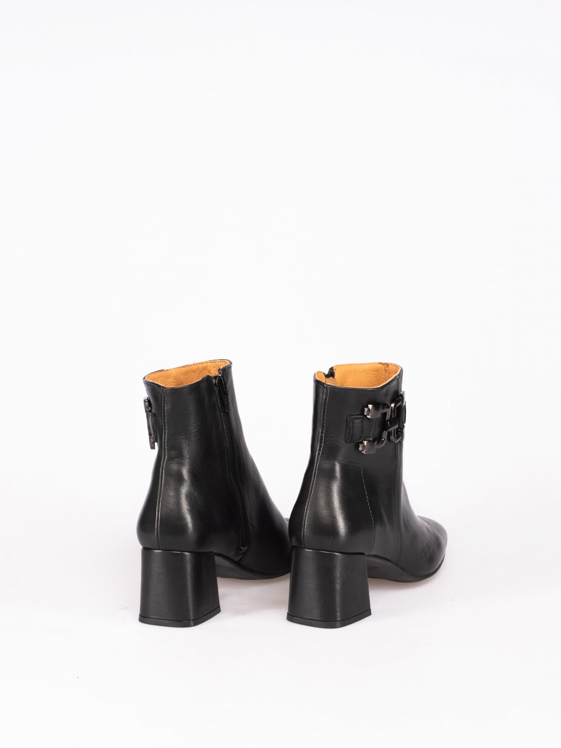 Leather Ankle Boot with Application