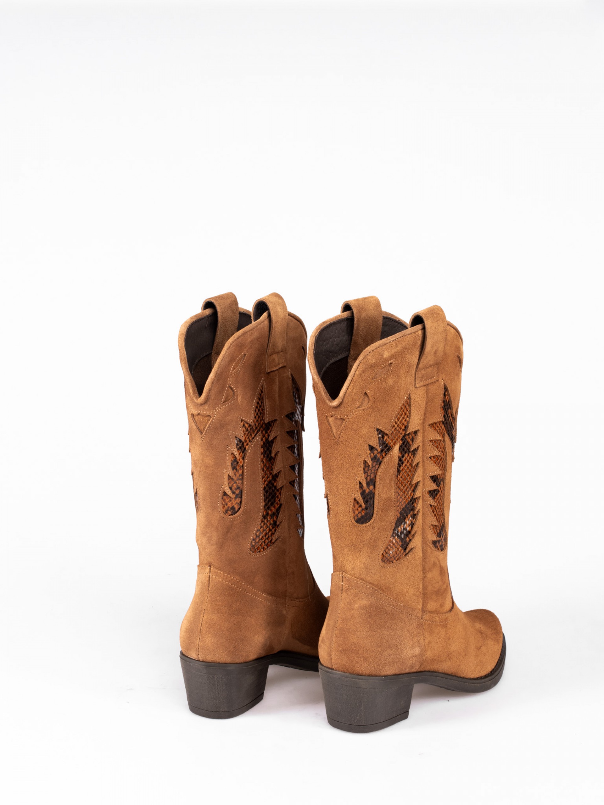 Mid-Calf Texan Boot in Suede