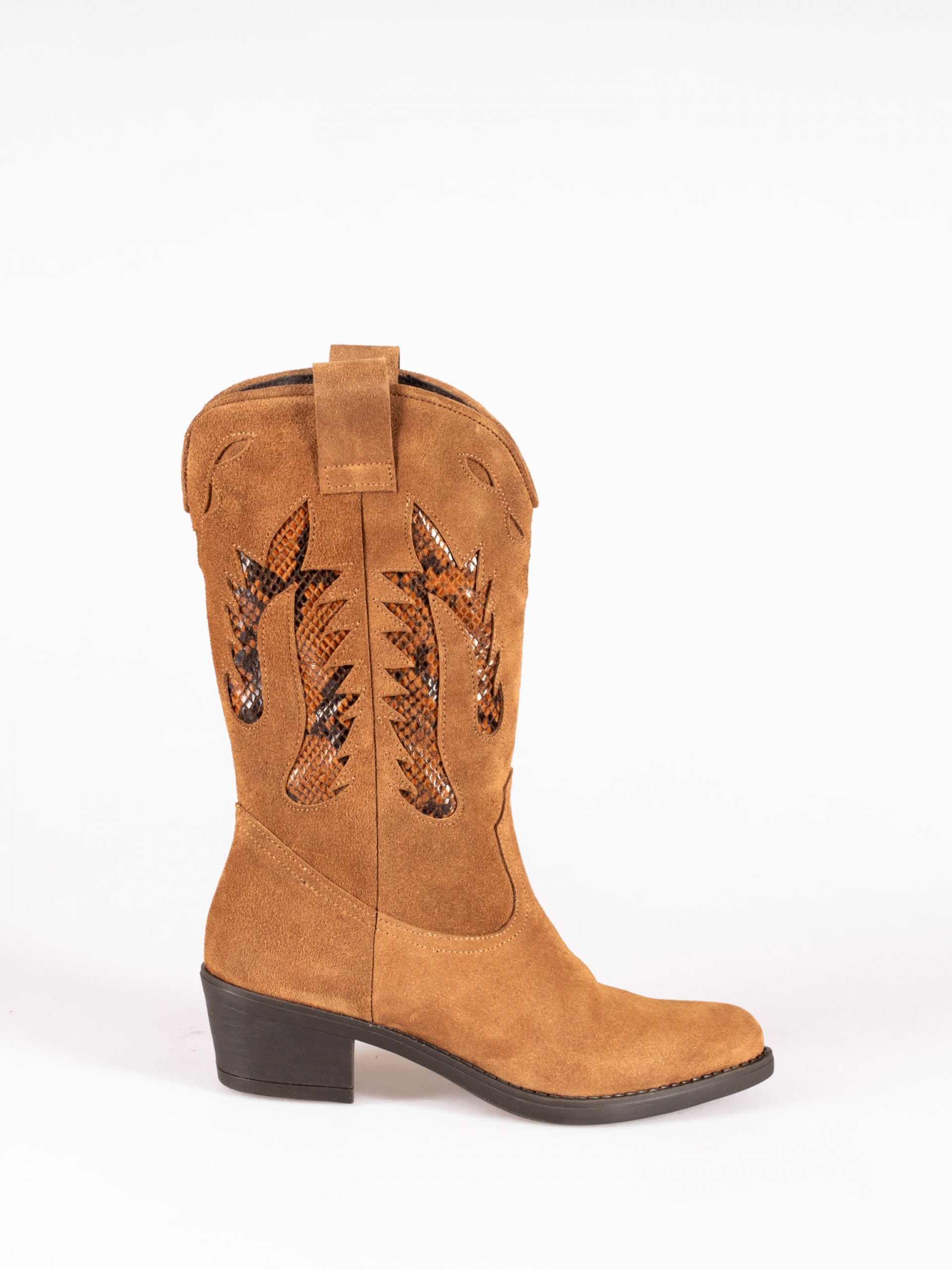 Mid-Calf Texan Boot in Suede